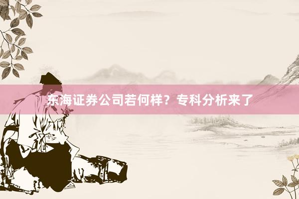 东海证券公司若何样？专科分析来了